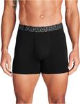 Under Armour Charged Cotton 6in Underwear - 3-Pack - Men's Black/Black/Black, Black Solid - Core - фото