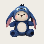 Милые плюшевые медведи трансформеры, высота 25cm/28cm/40cm LOGISTAR, Transform синий Hood Bear - фото 6