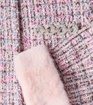 Жакет из букле с отделкой из искусственного меха Self-Portrait Kids, розовый - фото 3