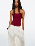 Топ Bershka, бургундия - фото 4