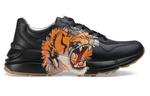 Кроссовки rhyton leather 'tiger print' Gucci, черный - фото 2