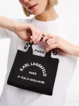 Сумка-тоут из канваса Karl Lagerfeld, черный - фото 2