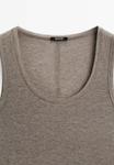 Топ Massimo Dutti ROUND NECK WITH SEAM DETAILS, Brown - фото 7