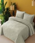 Комплект постельного белья Brisbane Microfiber Solid Oversized Quilt Set, размер Queen Tribeca Living, Open Gray - фото 2