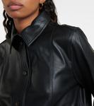 Кожаная рубашка Toteme, черный - фото 4