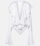 Боди с оборками Norma Kamali, Snow White - фото