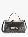 Сумка-клатч Avril Leather Flap DKNY, Black Logo/ Black - фото