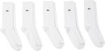 Упаковка из 5 пар хлопковых носков унисекс Lacoste, White - фото