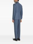 Zegna шерстяной костюм с однобортным пиджаком, синий - фото 3
