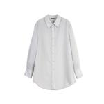 ELLE Рубашка Women's Medium Gray Lapel Thin Shirt - фото