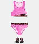 Бикини с логотипом Balmain Kids, розовый - фото 2