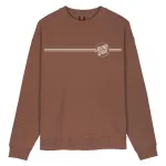 Толстовка Santa Cruz Crew opus dot stripe ag, коричневый - фото