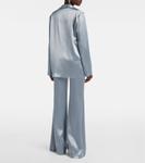 Атласный блейзер Julianne Galvan, Dove Blue - фото 3