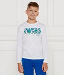Лонгслив детский Guess с принтом, белый - фото 3