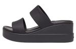 Шлепанцы и сланцы Crocs Brooklyn Lightweight Black Sandals Women's - фото