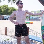 SURFCUZ Мужские черные пляжные шорты - фото 7