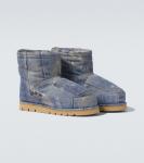 Кожаные зимние ботинки Trompe l'œil Acne Studios, Multi Blue - фото 5