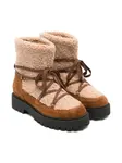 Ботинки-тедди на шнуровке Il Gufo, нейтральный - фото