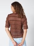Блуза SISTERS POINT NAN, коричневый - фото 4