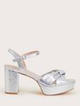 Туфли-платформы с узлом Monsoon, Silver - фото