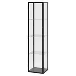 Шкаф со стеклянной дверью, черный, 35x32x151 см, BLÅLIDEN IKEA - фото