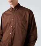 Оверсайз хлопковая рубашка Auralee, темно-коричневый - фото 5
