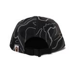 Bape Layered Line Camo Jet Cap A BATHING APE, черный BKX - фото 6