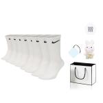 Nike Унисекс носки Crew, набор из 3, 6, 9 пар, белый - фото