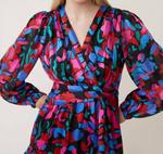 Фуксия платье с принтом лепестков Suncoo - фото 2