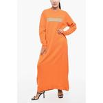 Платье-макси с контрастным логотипом Dsquared2, оранжевый - фото 2