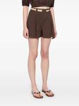 Шорты из поплина TWINSET, коричневый - фото 2