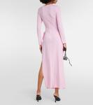 Драпированное платье миди Magda Butrym, розовый - фото 3