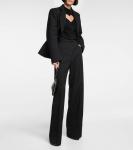 Укороченный свитер из натуральной шерсти Keyhole ALAÏA, черный - фото 2