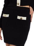 Мини-юбка с контрастными карманами Self-Portrait, черный - фото 4