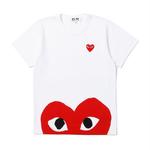 CDG Play Футболка Comme Des Garçons Play Big Half Red Heart 'White' - фото