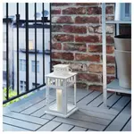 Фонарь, белый, 28 см, BORRBY IKEA - фото 6