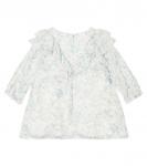 Детское платье с оборками Chloé Kids, зеленый - фото 2