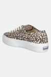 Платформенные кеды Leopard Print Le Superga, коричневый - фото 3