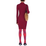 Платье Burberry с длинными рукавами, красный - фото 3