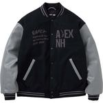 A BATHING APE Куртка совместного брендинга Unisex Black, Black - фото