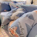 FUANNA Пододеяльник, 200x230 см, синий волнистый - фото 10