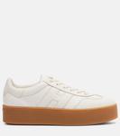 Кроссовки на платформе из кожи H681 Hogan, Yogurt - фото 4