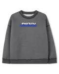 Детский свитшот с длинным рукавом DKNY, темно-серый - фото 3