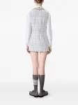 Твидовое платье с кристаллами Thom Browne, серый - фото 4
