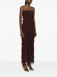 Платье макси с бисером Simkhai, коричневый - фото 3