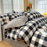 Antarctic Пододеяльник 150х200 см, плотный фланелевый, клетка серая с белым - фото 5