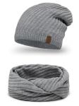 Шапка Vivisence 7017 Set, светло-серый - фото