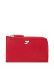 Кожаный кошелек Courrèges, красный - фото