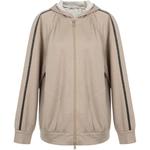 Brunello Cucinelli Отделанный худи с молнией, Beige - фото