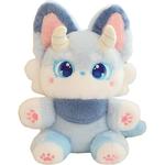 Милые плюшевые куклы Phantom Beast Demon Fox высотой 35см/50см Runcan, синий - фото